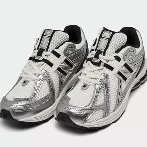 Stylish Silver and White Sneakers